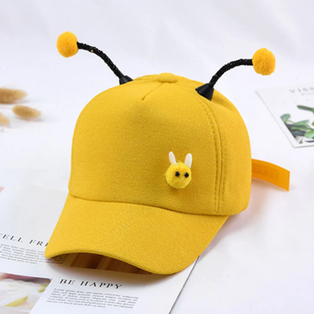 

Kids Baseball Cap with Design Antenna Adjustable Sun Protection Cap for Kitchen Outdoor Camping Walking Shopping ( Yellow Mesh