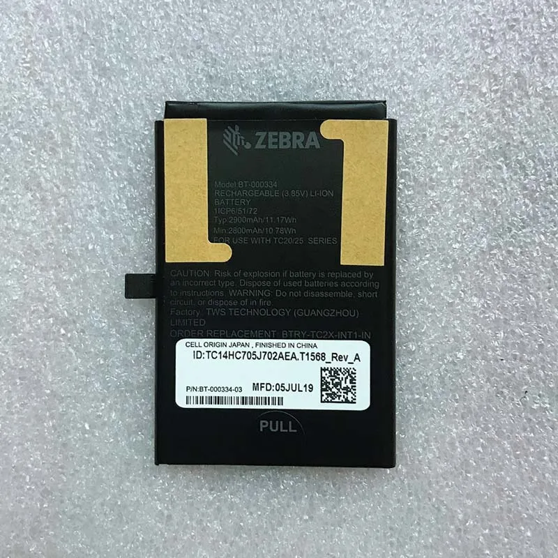 Оригинальный аккумулятор ZEBRA T20 TC25 BT-000334-01 03May18 | Электроника