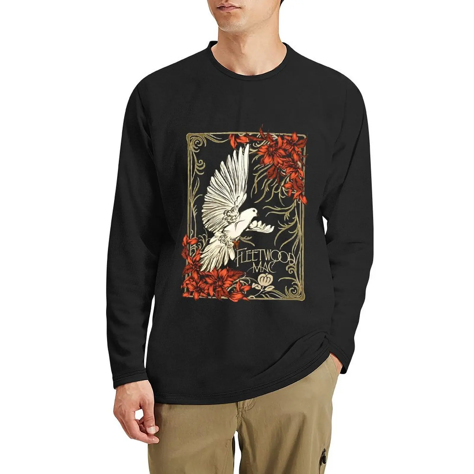 Длинная футболка Fleetwood Macc Dove большого размера мужская