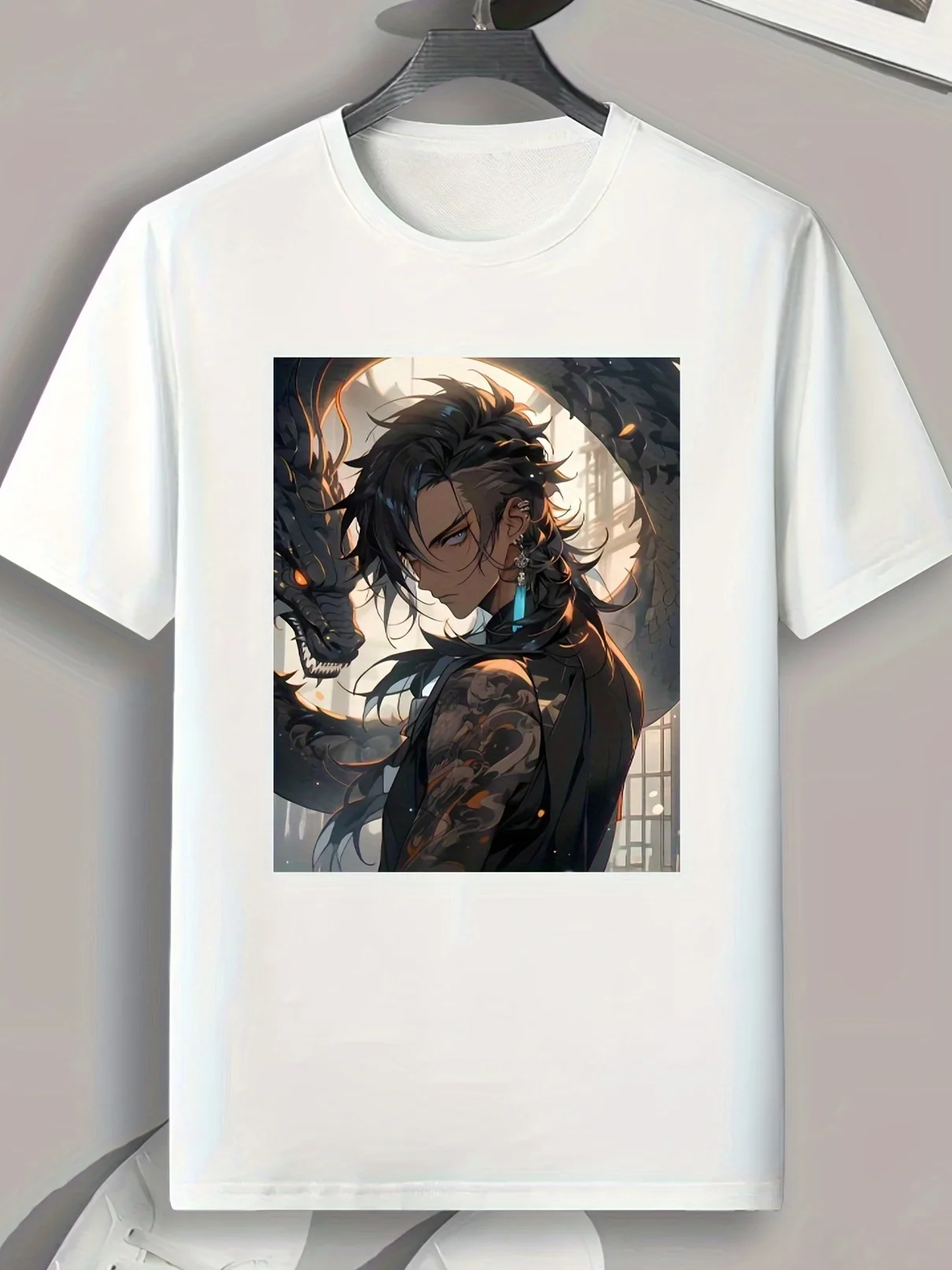 Animated Cool boy men clothing graphic t shirts harajuku shirt kaws