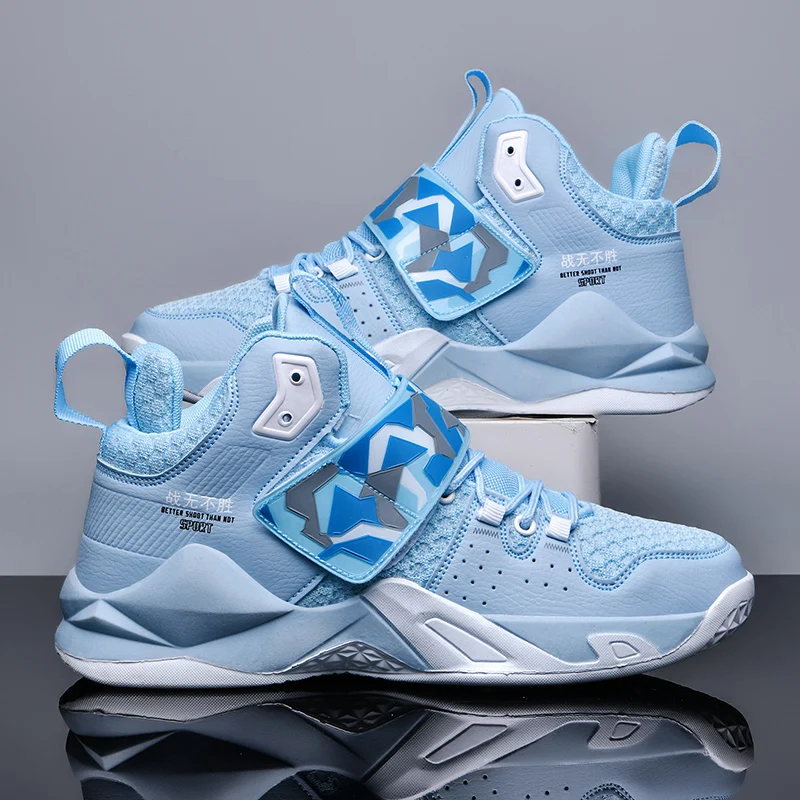

QNX-835 Mens Basketball Sneakers Wearable Gym Training Sports Shoes for Kids ForMotion Non-slip Basketball Shoes for Male 36-45