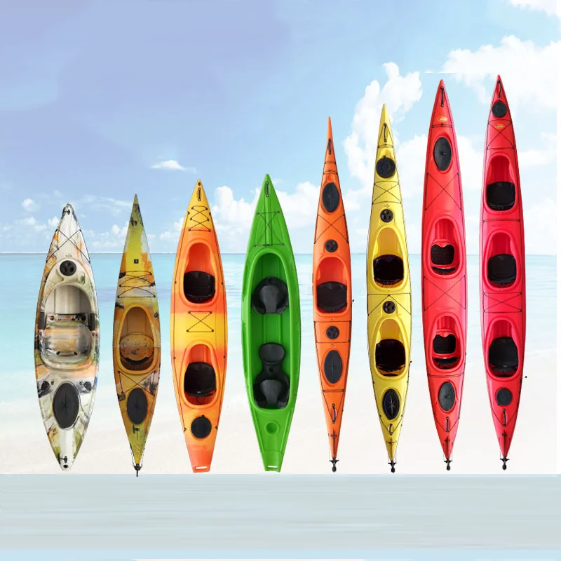 

Одинарный двойной тройной каяк, пластиковая лодка с лодкой, каноэ, лодка для океан, рыбалка, лодка для отдыха, клуб