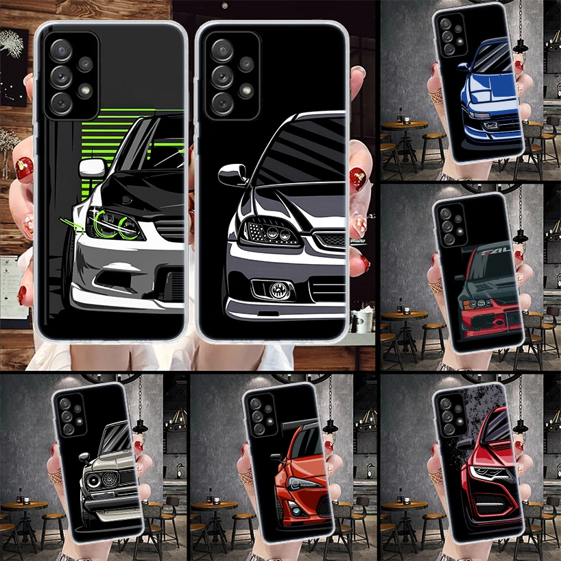 Чехол JDM для Samsung Galaxy A54 A53 A52 A34 A33 A32 A24 A23 A22 A14 A13 A12 A04S A03S A02S