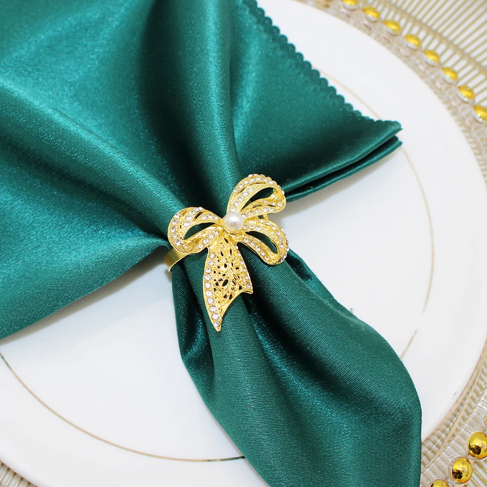 6 шт. кольца для салфеток с бантом украшение свадьбы дня рождения Рождества