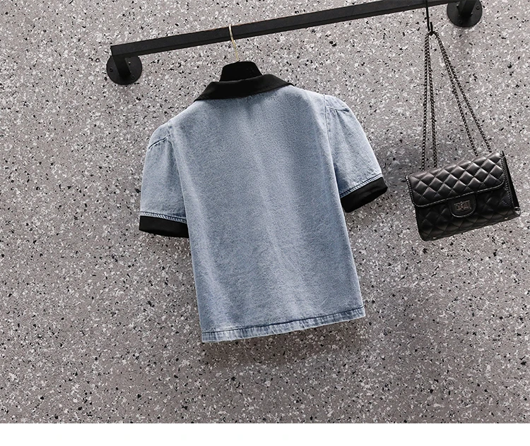 Женский джинсовый костюм y2k рубашка-поло и плиссированная мини-юбка комплект из