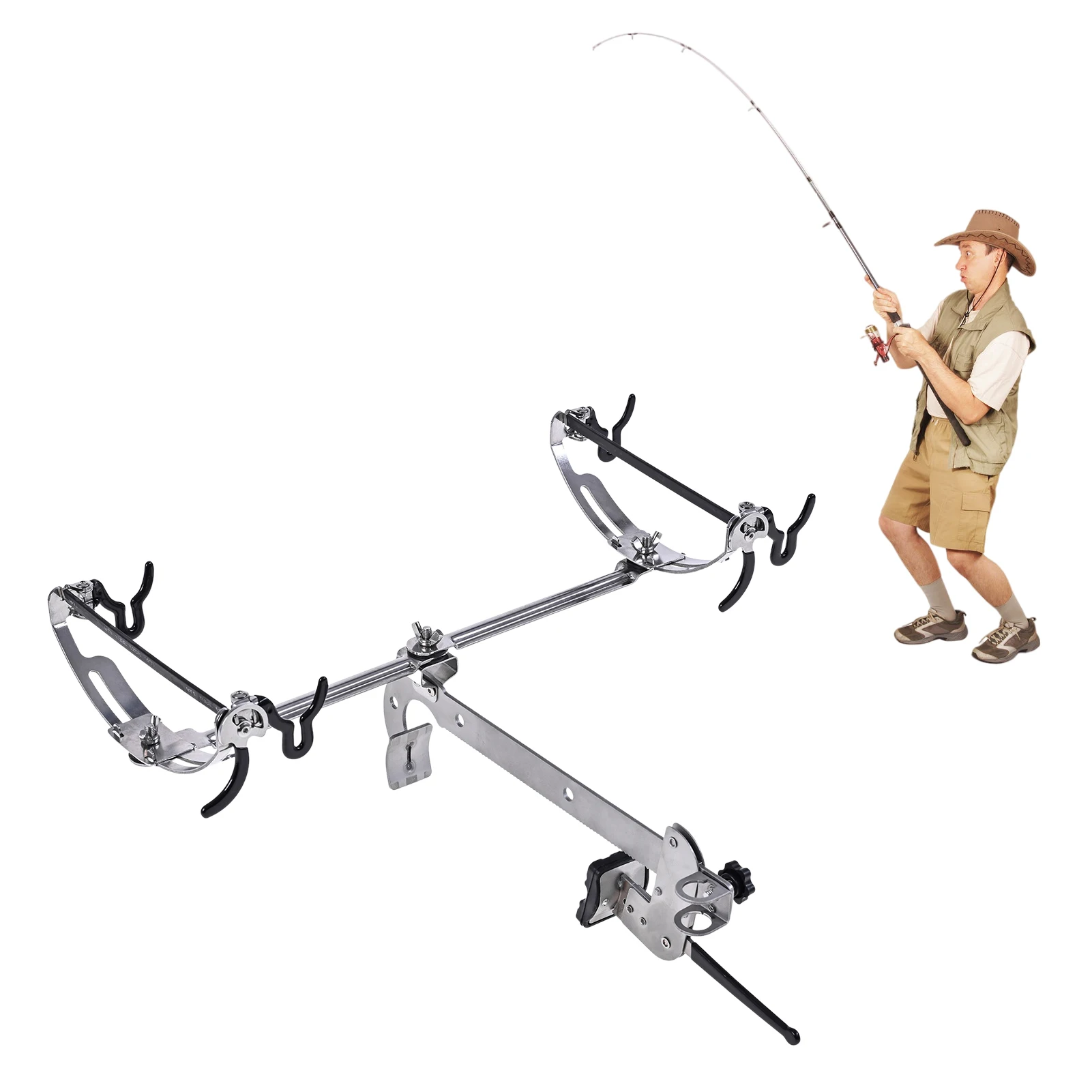 

Держатель для удочки для лодки Регулируемый на 360 градусов держатель для удочки складной держатель Держатель для удочки складывающиеся веш...