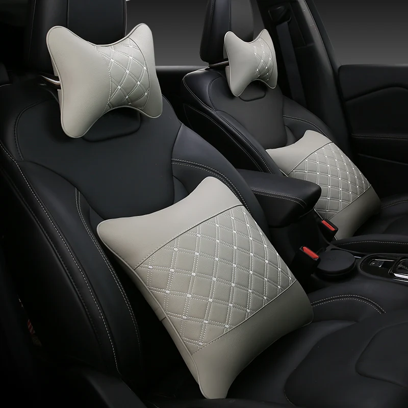 Автомобильная подушка под шею с вышивкой и логотипом 2 шт. подголовник