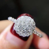 exquisite round aaa cz rings for women cubic zirconia charms bridal wedding engagement white silver color fashion jewelry