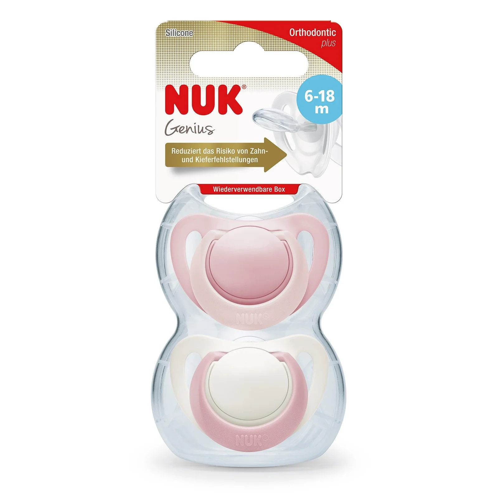 

ebebek Nuk 2 Pcs Genius Silicone Baby Pacifier 6-18 Months