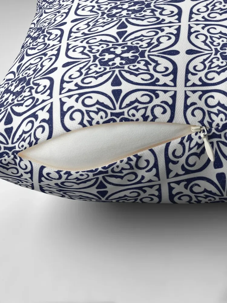 Hamptons темно-синяя белая Марокканская Подушка с узором в виде решетки детская