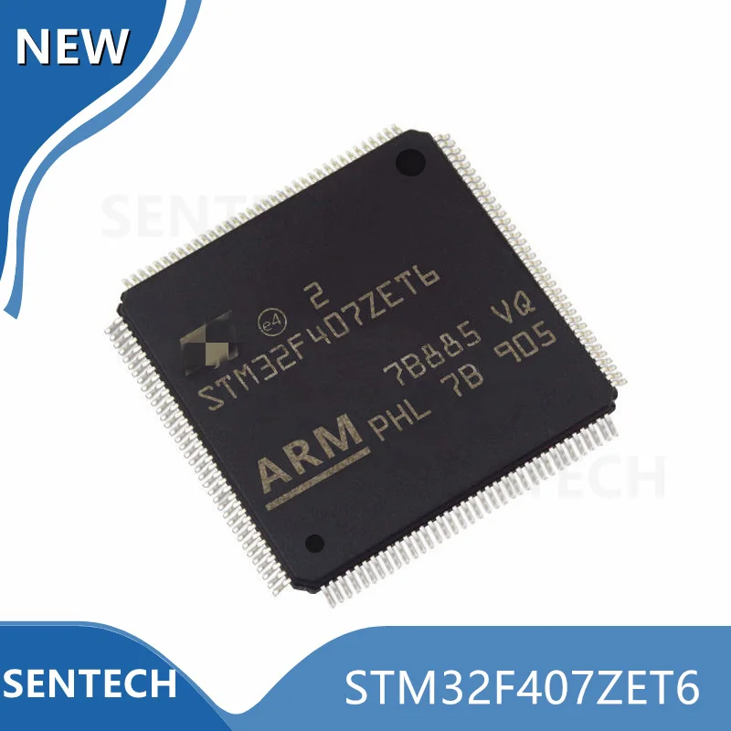 

1 шт./лот 100% новый и оригинальный STM32F407ZET6 LQFP144 ручной фонарь 32-разрядный MCU