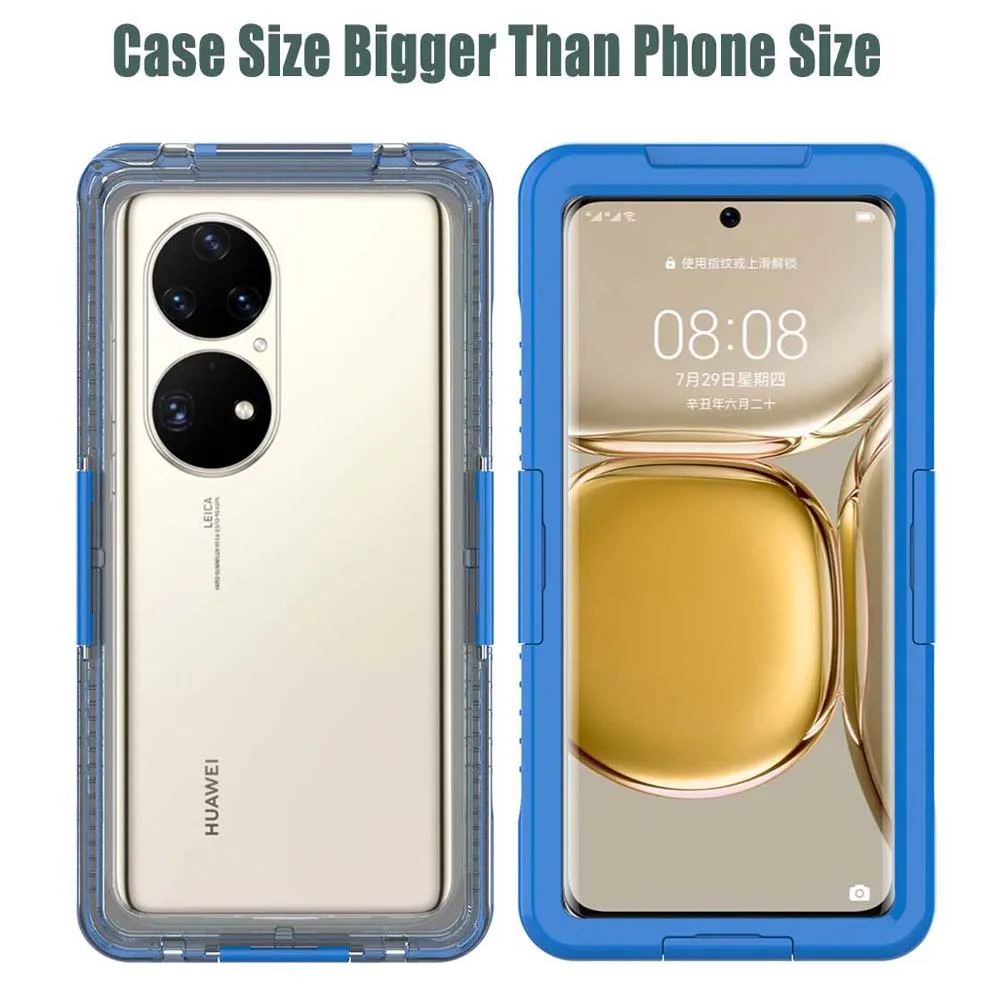Waterproof Case for Huawei P60 P50 P40 P20 Pro+ P30 Lite Shell Swimming Pouch Shockproof Cover Full Protecion Phone Bumper