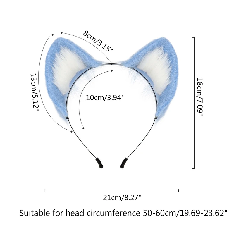 

Креативная повязка на голову в форме животных, обруч для волос в форме уха, плюшевый головной убор, повязка для волос для вечеринки, реквизит...