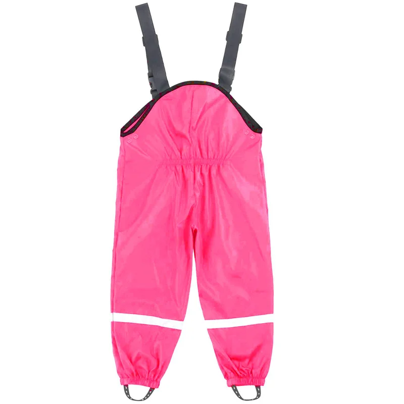 

Casuales Trousers Kids PU Girls Overall Waterproof Boys Teenage Raincoat Toddler Baby Clothes Childrens Romper Mud Pants Rain