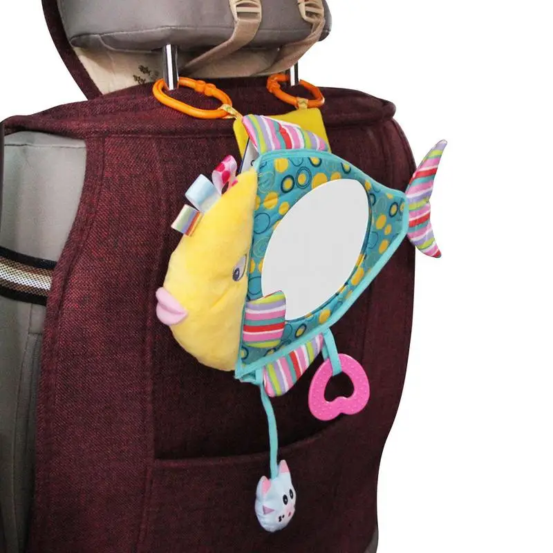 

Carseat Toy With Mirror Cute Safety Car Seat Mirror For Rear Facing Infant Driver’s Baby Mirror Toy Enables Easier Drive And