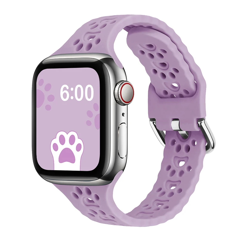 

Rubber Strap For Apple Watch band 44mm 40mm 45 mm 41mm 38mm 42mm watchband Soft Sport bracelet correa iWatch series 3 4 5 6 se 7