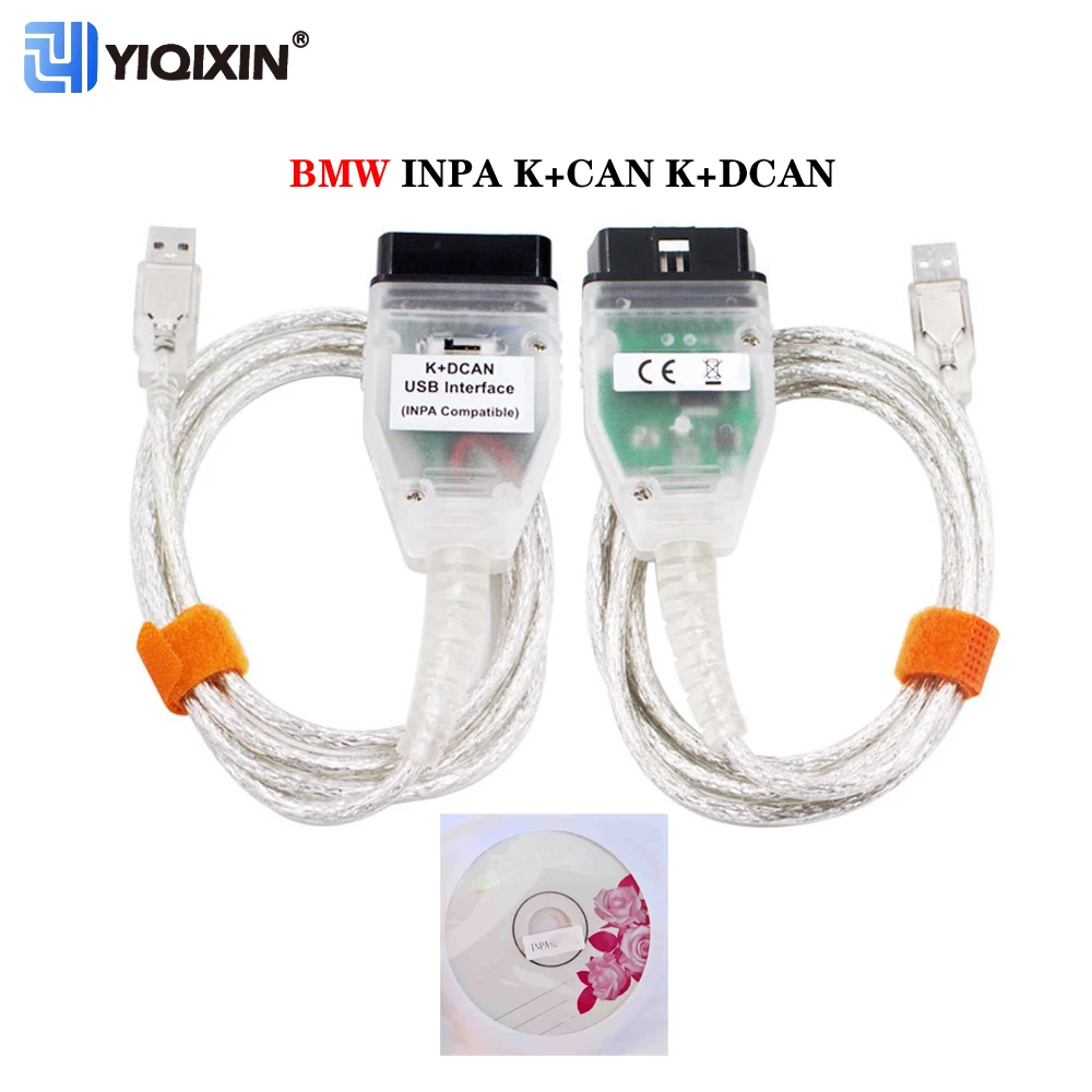 Автомобильный диагностический соединительный кабель YIQIXIN для BMW INPA K + CAN DCAN OBD2