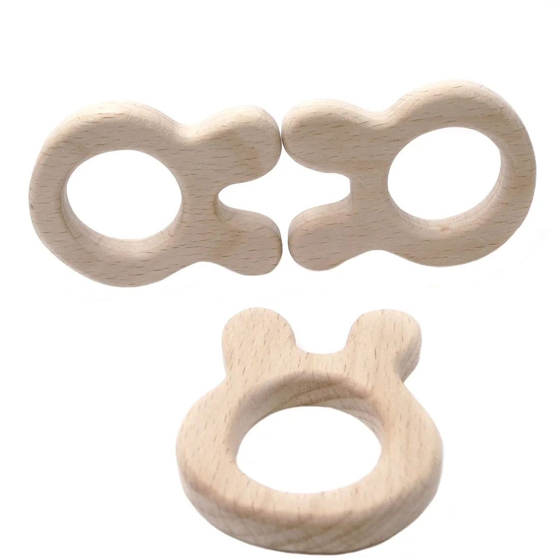 ABCPICK Деревянный Буковый кролик самодельная цепочка для соски аксессуары