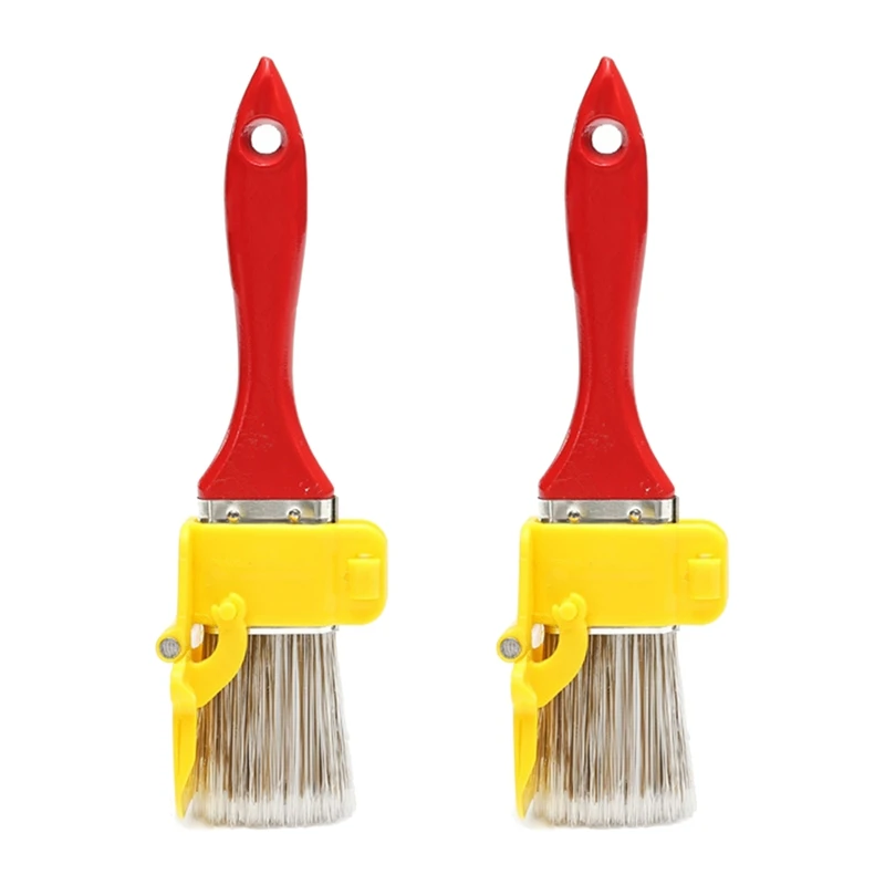 

2Pcs Clean Cut Profesional Edger Paint Brush Edger Brush Tool Multifunctional For Home Wall Room Detail