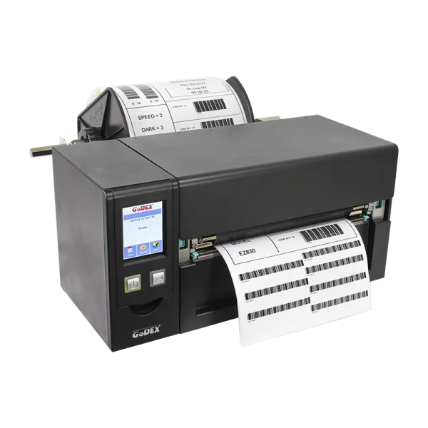 Фото Промышленный широкоформатный принтер этикеток Godex HD830i с шириной печати 8 дюймов, 300 dpi, настольный термотрансферный/прямой термопринтер №3