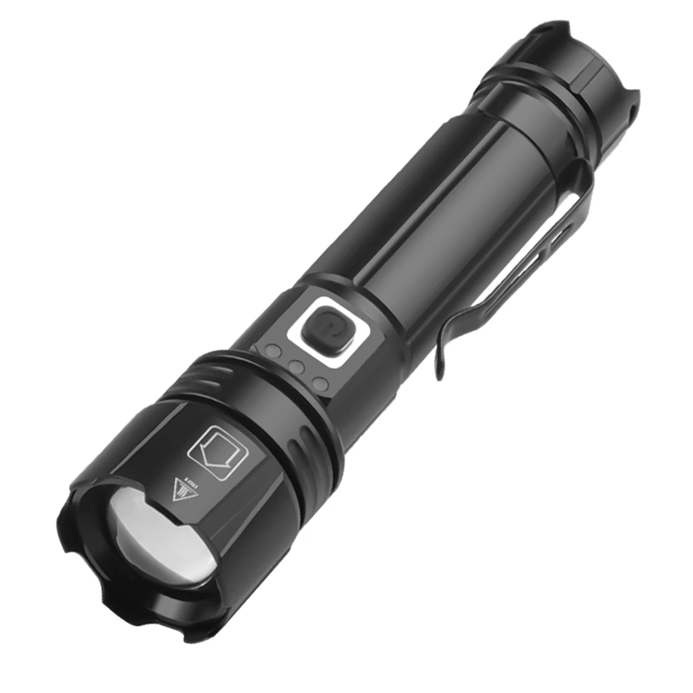 

XHP50 LED Flashlight 600 Lumens Aluminum Alloy Flash Light Telescopic Zoom High Brightness for Outdoor Camping Working Adventure