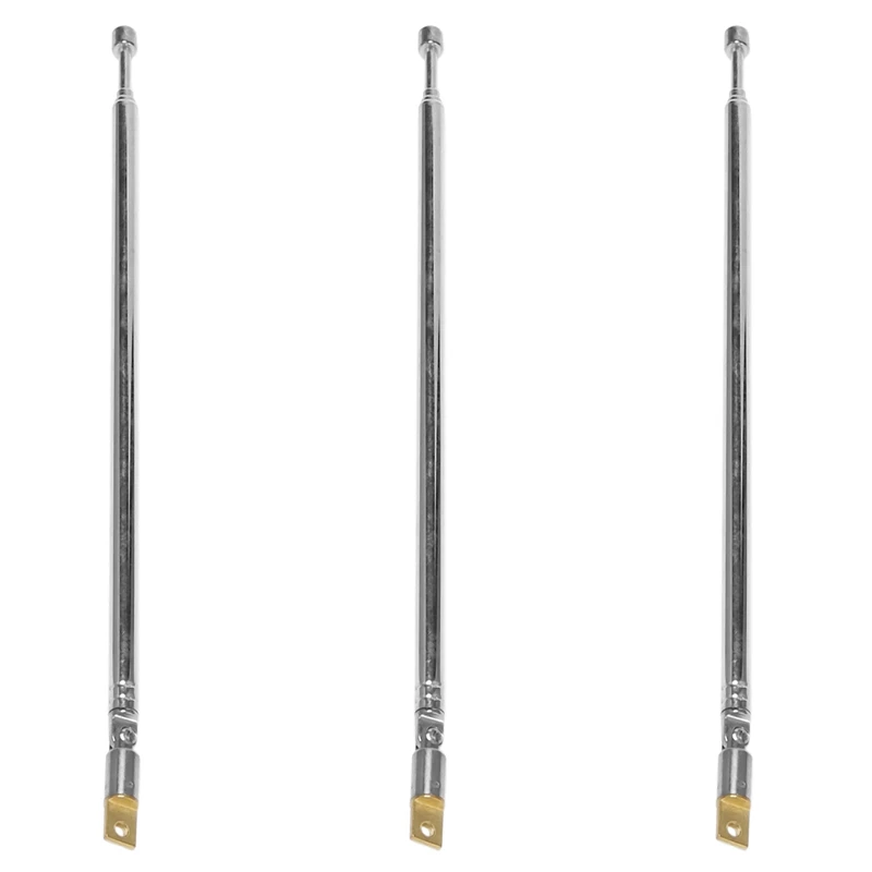 

3X Replacement 60Cm 4 Sections Telescopic Antenna Aerial For Radio TV