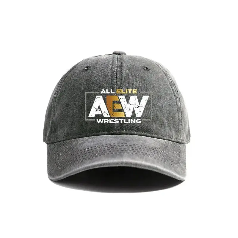 All Elite AEW Wrestling AEW Бейсболка Летние потертые шляпы для папы Мужские уличные регулируемые хлопковые кепки Защита от солнца на открытом воздухе (art.: 3920d1533d9cd) - 3920d1533d9cd