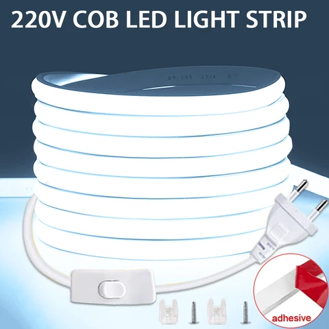 Mikenoon COB светодиодная лента 220В