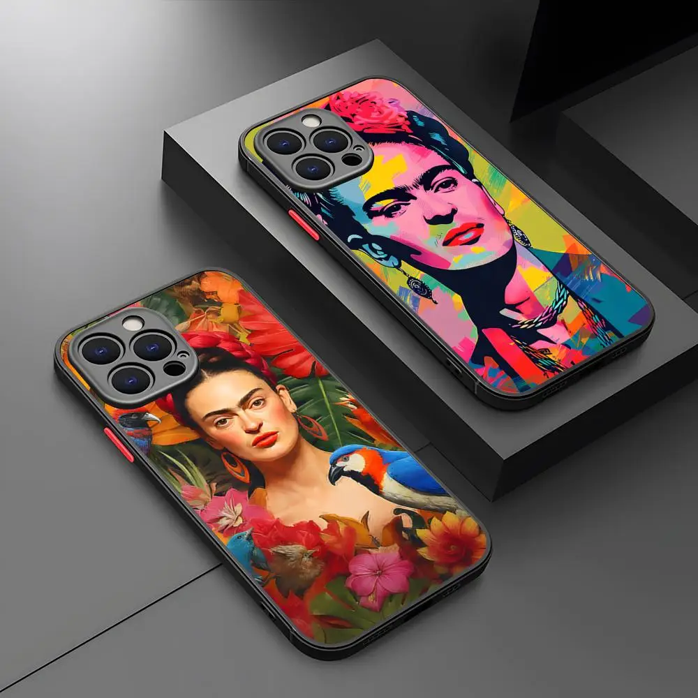 Phone Case Fashion F-Frida K-KahlosS Matte Transparent Back For IPhone 16 15 14 13 12 11 Pro Max X XR XSMax 7 8 Plus Cover