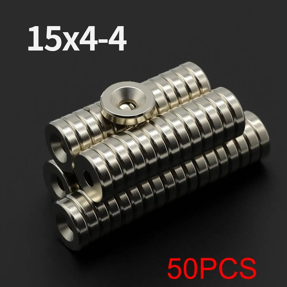 

Неодимовые магниты N35 круглые 15x4-4 мм с отверстиями