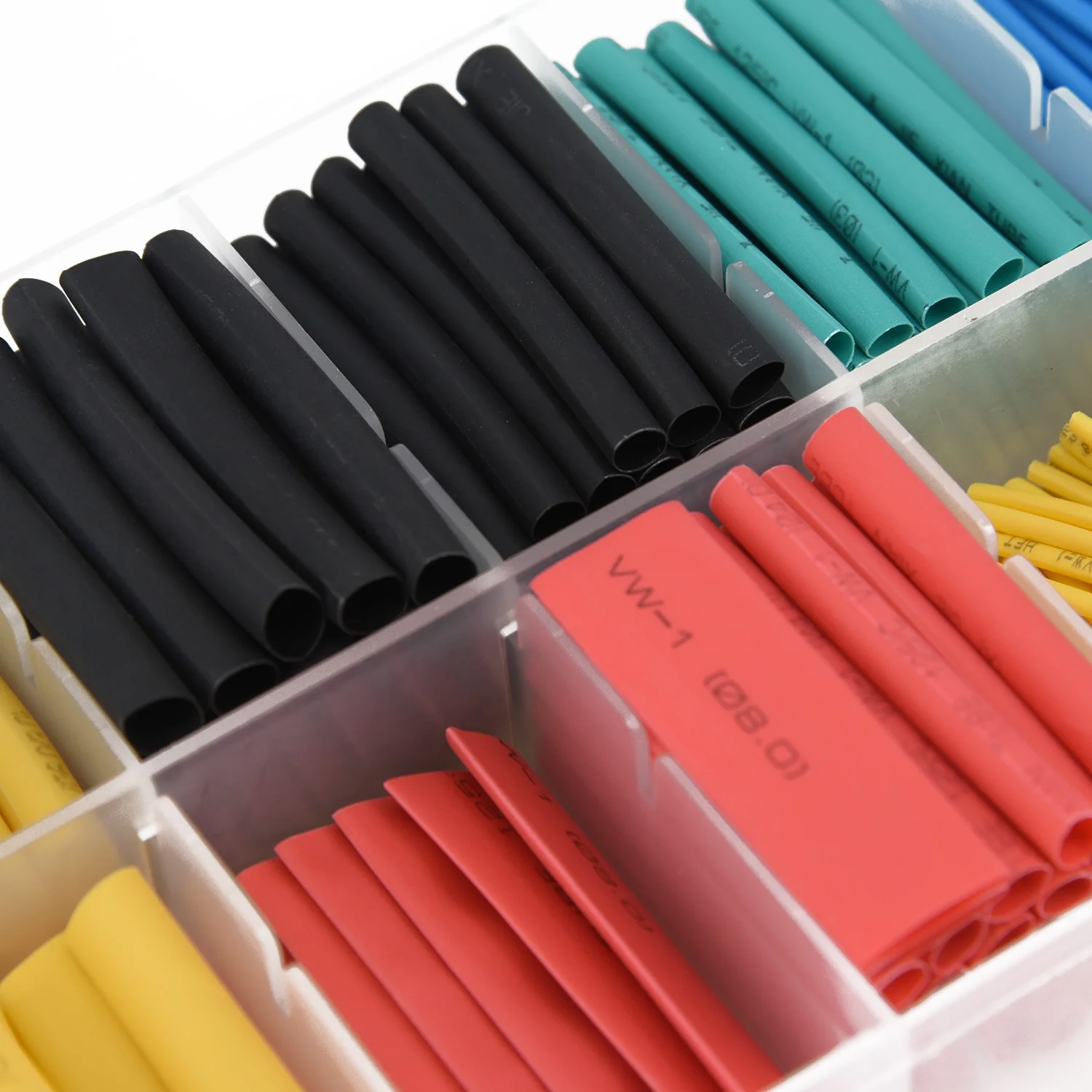 

280pcs Set Assorted Heat Shrink Tubing 2 : 1 Polyolefin Cable Sleeve Wrap Wire Set Insulated Shrinkable Tube Assortment Kit Box