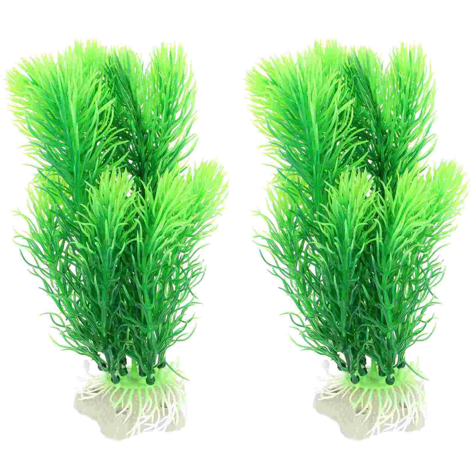 

Aquariumplantfake Tank Grass Underwater Water Artificial Green Freshwater Lawn Realistic Ornament Aquatic Fauxfor Decor Seaweed