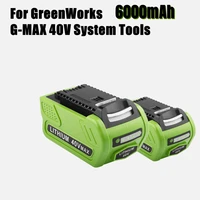 6000mah 40v replacement lithium battery for greenworks 29472 29462 40v g max power tools 29252 20202