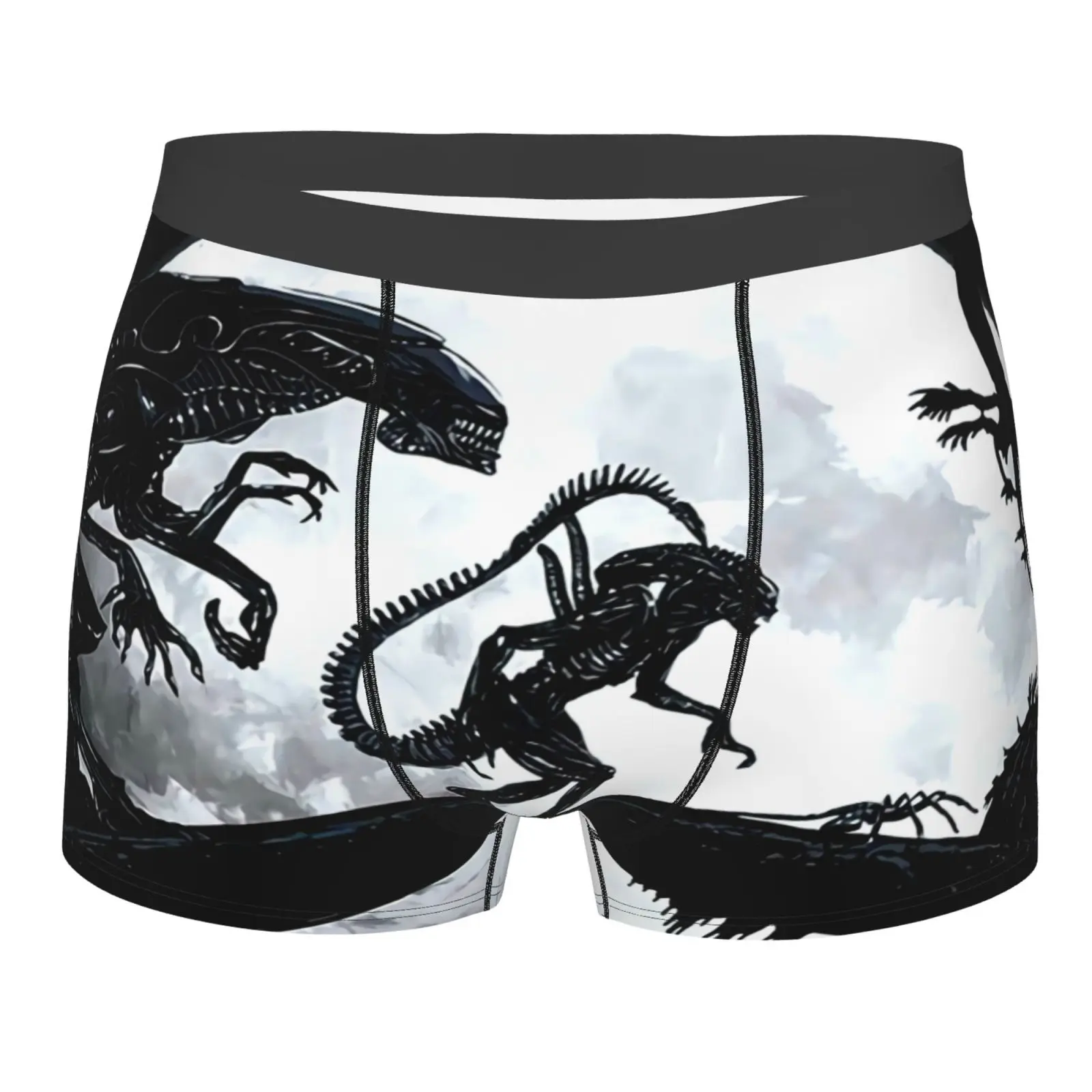 

Боксеры Alien Xenomorph Matata I Culture мужские, забавное нижнее белье, черные аниме трусы-боксеры для женщин и мужчин