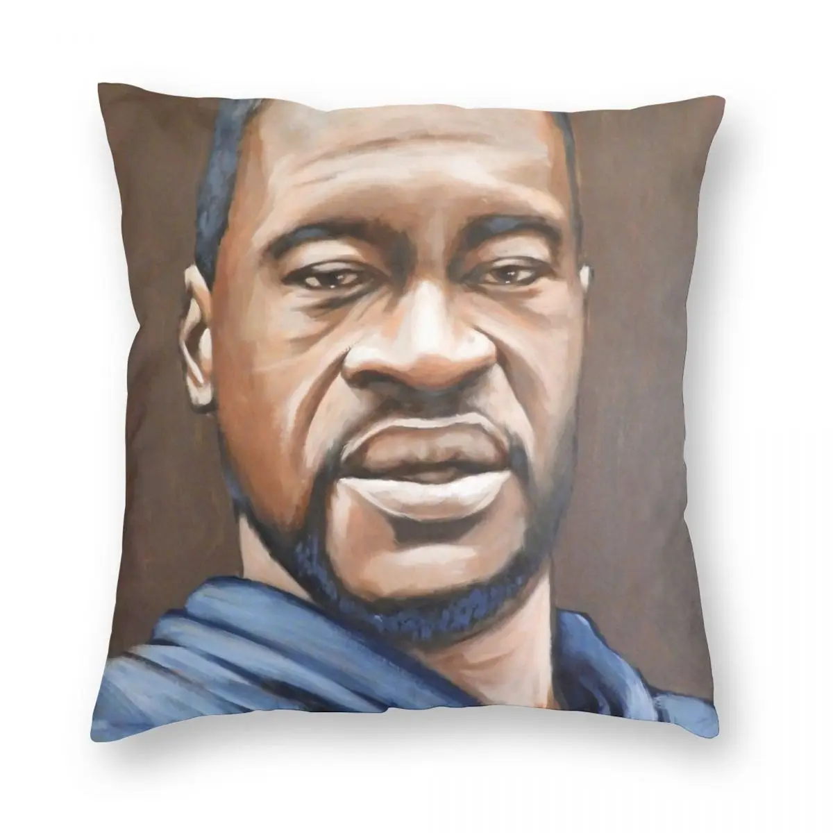 

George Floyd Pillowcase Polyester Linen Printed Zip Decor Pillow Case Room Cushion Cover 45*45cm