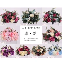 2018 new multi color for choice artificial silk hydrangea rose road lead flowers wedding decorative centerpiece flower 10pcslot