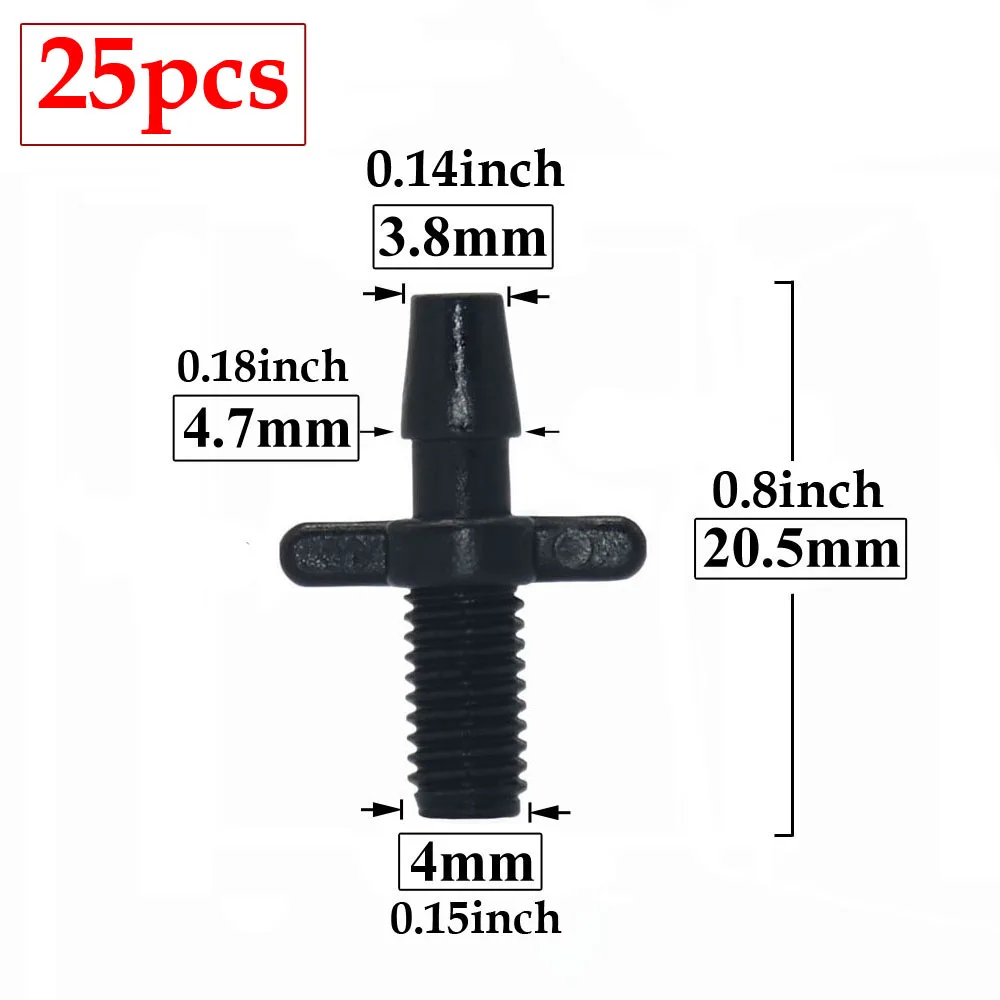 

Комплект соединителей для шланга 25 шт., пластик, черный