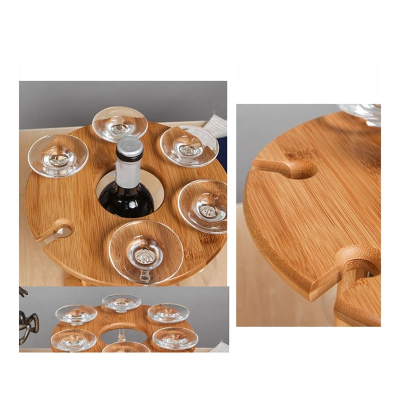 Стойка для бокалов отдельно стоящая стойка хранения натуральный бамбук