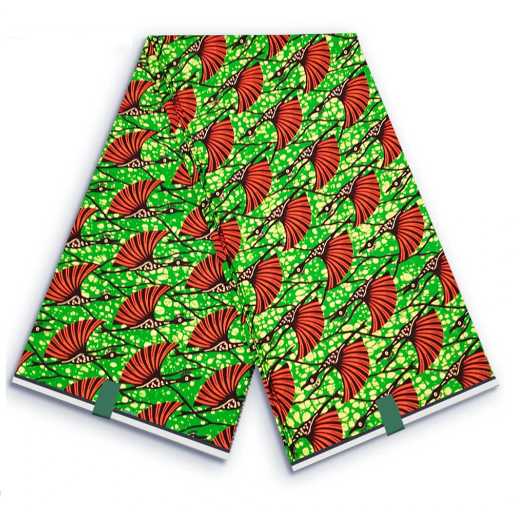 

African Wax Fabric Veritable Wax Nigerian Ankara Block Prints Batik Fabric Dutch Pagne 100% Cotton For Sewing VL-05