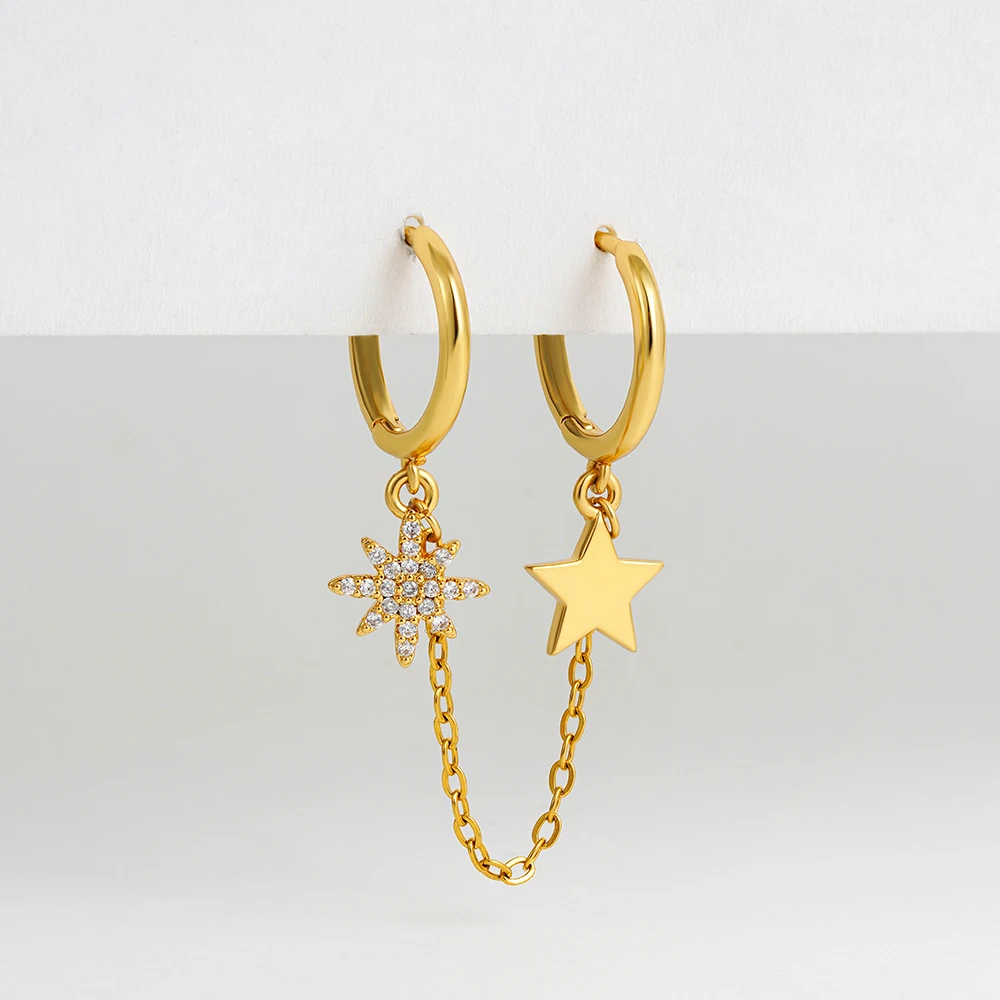 Женские круглые серьги-кольца Huggie