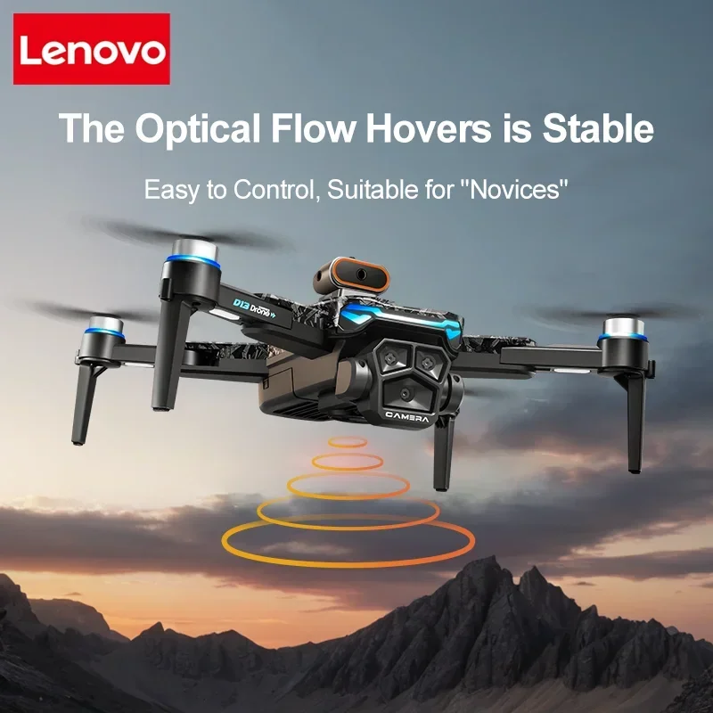 Фото Lenovo D13 GPS Дрон 8K с тройной камерой Воздушный HD Оптический поток Интеллектуальное предотвращение препятствий Складной бесщеточный двигатель VR Дрон №4