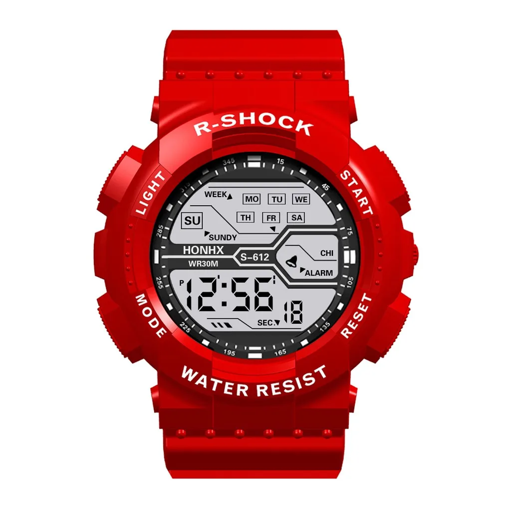 

Camouflage Mens Digital Watches Waterproof Men's Boy Lcd Digital Stopwatch Date Rubber Sport Wrist Watch Casual Digital Watch