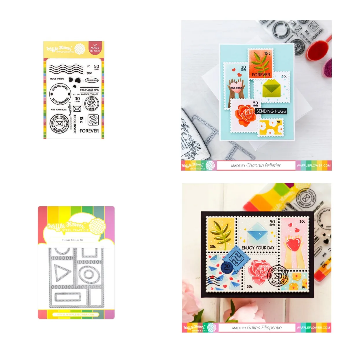 

Postage Collage Metal Cutting Dies Clear Stamps DIY Scrapbooking Paper Craft Handmade Make Album Card Punch Embossing Template