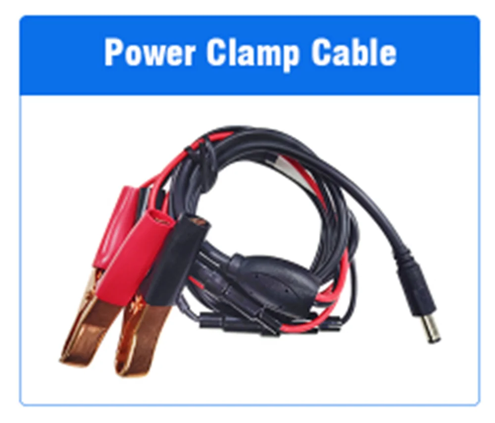

qpKung Battery Test Lead Universal 12V Positive Negative Auxiliary Lighter Socket OBD2 Connector For x208 Motorcycle Accessories