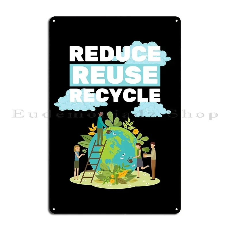 

Металлическая вывеска "Reduce Reuse Recycle"