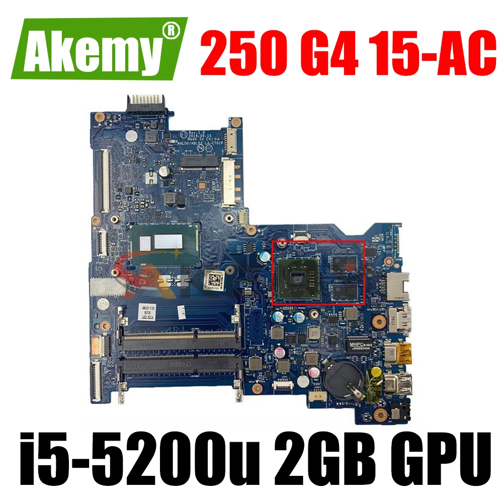 

Материнская плата для ноутбука HP 15-AC с процессором SR23Y i5-5200u R5 M330 2 Гб GPU AHL50/ABL52 LA-C701P 815245-501 815245-001 100% протестирована