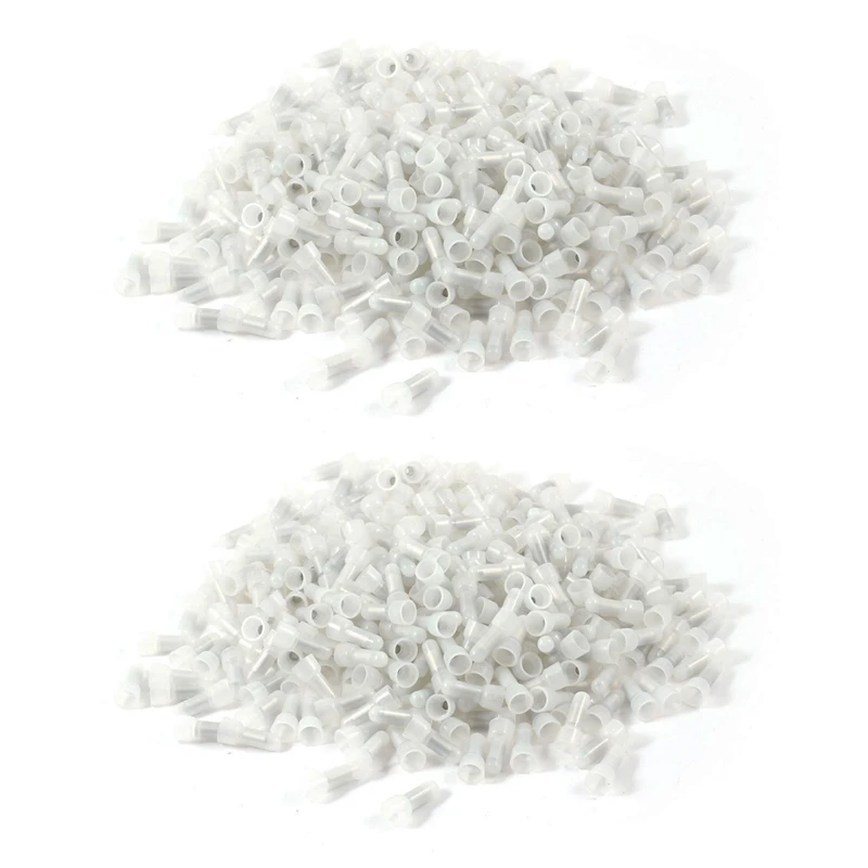 

600 Pcs CE-1 Closed End Wire Connectors 22-18 Gauge Crimp Caps White