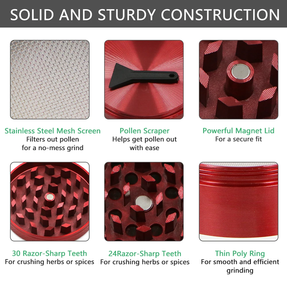 4-слойный 40 мм травяной табак трава аксессуары для курения ручная |