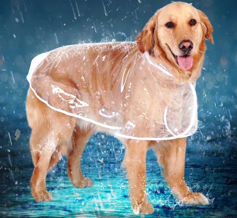 

Dog Raincoat Big Dog Medium Dog Pet Waterproof Jacket Coat Clothes Puppy Casual