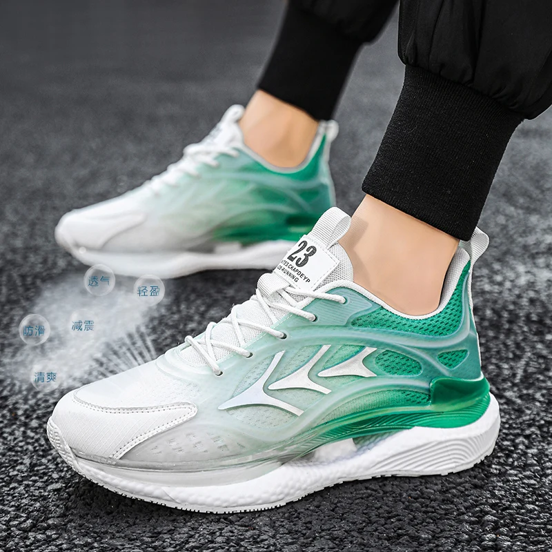 

》 YEBINGE 10006 мужская обувь, летние новые кроссовки, дышащая обувь с сетчатой поверхностью, амортизирующие кроссовки для бега